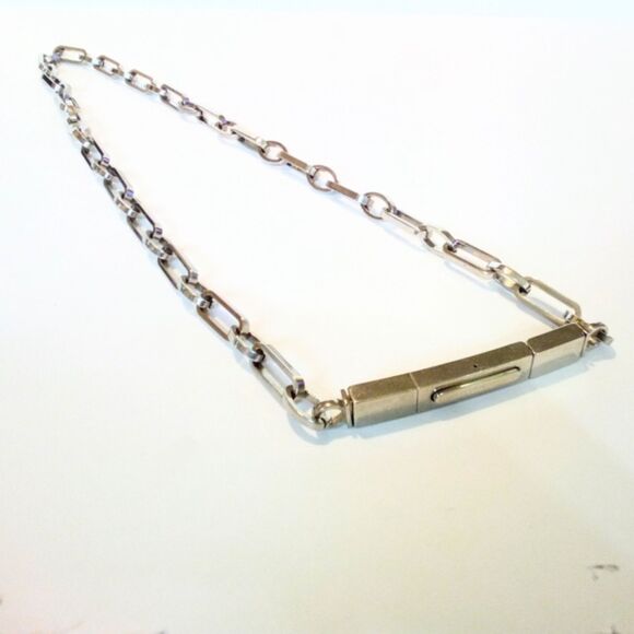 Vintage Silver Tone Chunky Chain Link Belt Size 34 - Picture 4 of 5